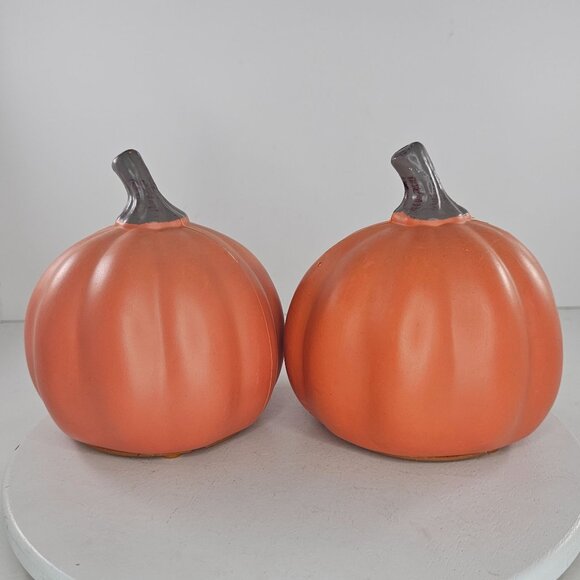 Set Of 2 Gemmy Light-Up Halloween Jack-O-Lantern Decorations Pumpkin - Picture 8 of 9